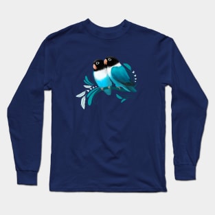 Blue Masked Lovebirds Long Sleeve T-Shirt